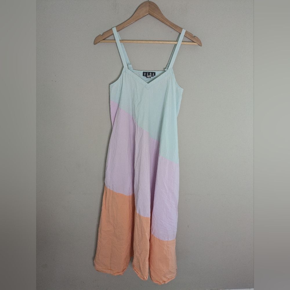 Veda Summer Pastel Fiesta Midi Dress Size P